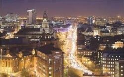 city network at night